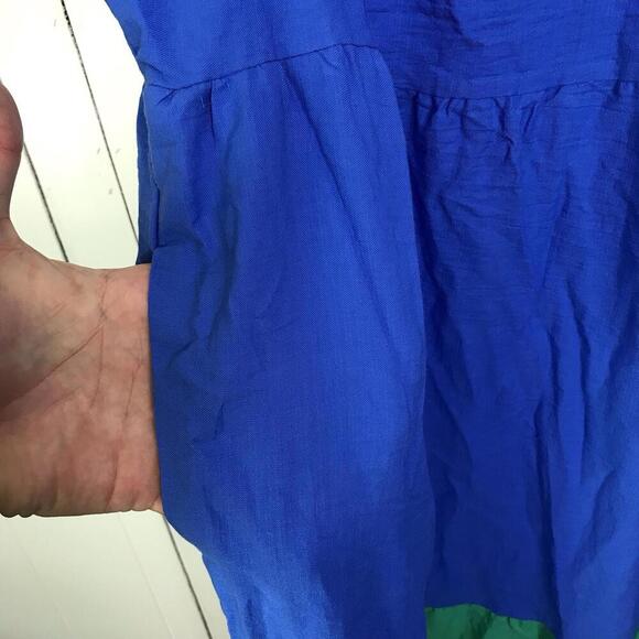 Ava Viv Dress Womens 1X Colorblock Colorful Pockets Cotton New Sundress - Picture 5 of 11